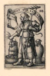 Paysanne au marché : Zum Wein wolt wir Laufen (Au vin nous courrons)