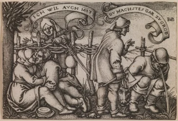 "Les paysans derrière la haie" de la série "La fête des paysans ou les douze mois".