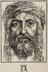 La tête du Christ couronnée d