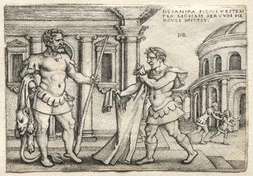 Hercule reçoit le vêtement trempé dans le sang de Nessus