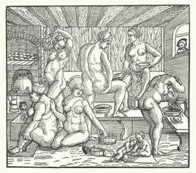 Femmes se baignant