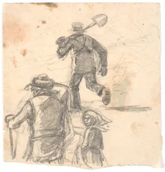 Études de figures pour une image d