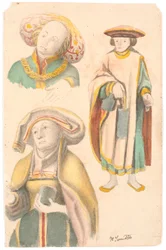 Étude avec trois figures d