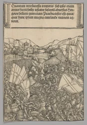 Bataille de Hainaut, planche 3 des Scènes historiques de la vie de l