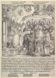 Maximilien présenté par ses saints patrons au Tout-Puissant, 1519