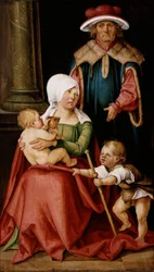 Marie-Salomé et Zébédée avec leurs fils Jacques le Majeur et Jean l