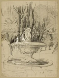 Fontaine avec Putti dans le Jardin de la Villa Borghese