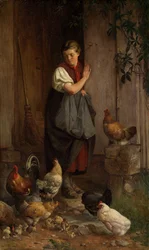 Nourrir les poules