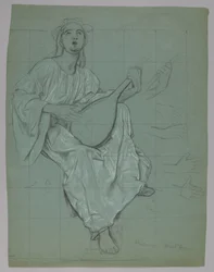 Lutnistka (recto et verso)