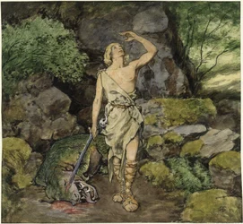 Siegfried avec le dragon tué