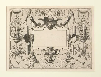 16 dessins de cartouches ornementaux
