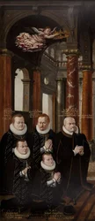 La famille de Julius de Brunswick-Lunebourg et Hedwig de Brandebourg. Aile du retable-épitaphe