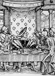La mort et le roi, de La Danse macabre, gravé par Hans Lutzelburger, c.1538