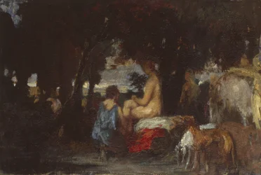 Le bain de Diane, une étude pour Le Repos de Diane, 1863
