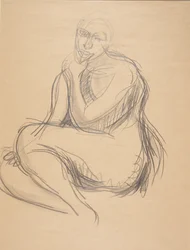 Modèle féminin assis