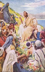 Le sermon sur la montagne, illustration de Harold Copping Pictures: The Crown Series, vers 1920