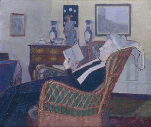Intérieur avec la mère de l