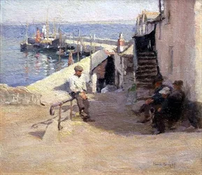 Scène de rue à Newlyn