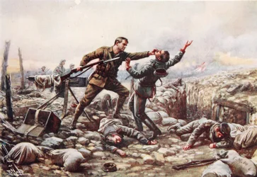 Le soldat J. Boyd capture seul une mitrailleuse