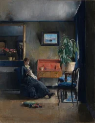 Intérieur bleu