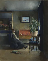 Intérieur bleu