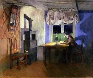 À la lumière de la lampe, 1890