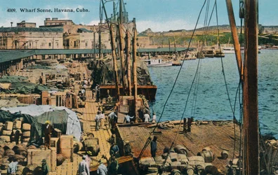 Scène de quai, La Havane, Cuba, 1910