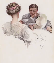 Homme attendant qu