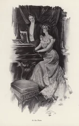 Femme chantant au piano