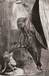 Illustration pour le roman de Charles Dickens Le marché du fantôme