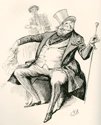Joey B. Illustration de Harry Furniss pour le roman Dombey and Son de Charles Dickens, de l