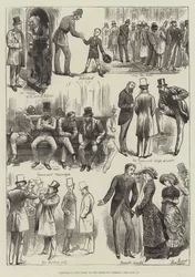 Croquis dans le hall de la Chambre des communes