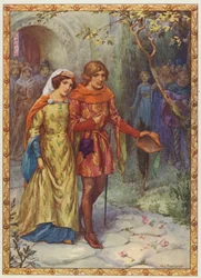 "Il a épousé une dame de haute naissance", The Story of Gamelyn (lithographie couleur)