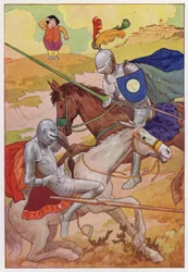 Illustration pour Don Quichotte (lithographie couleur)