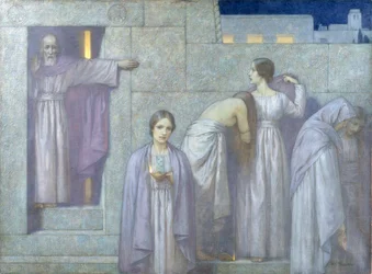 Les vierges sages et les vierges folles (huile sur toile)