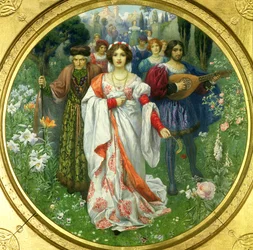 "Quand une reine, morte depuis longtemps, était jeune" (aquarelle)