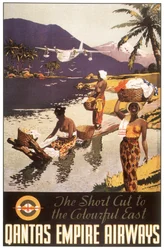 Publicité Qantas empire airways, Carte postale, vers 1950-1954 (affiche)