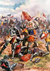 Le roi Henri V se bat avec une vaillance héroïque. Bataille d