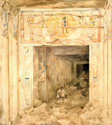 Intérieur en ruine du temple d