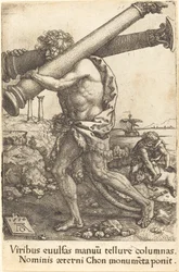 Hercule portant les deux colonnes de Gaza, 1550