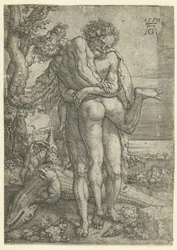 Hercule combat le dieu fleuve Achelus