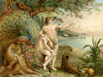 Adam et Ève au paradis
