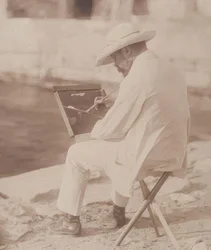 Peintre de plage (probablement Hugo Henneberg)