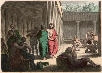 Grèce antique : Dans le gymnase. Platoniciens, épicuriens, cyniques et lutteurs