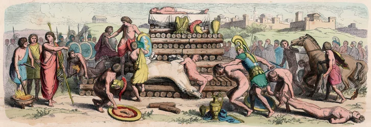 Période archaïque en Grèce : crémation d