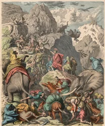 Deuxième guerre punique : Hannibal franchissant les Alpes, 1866