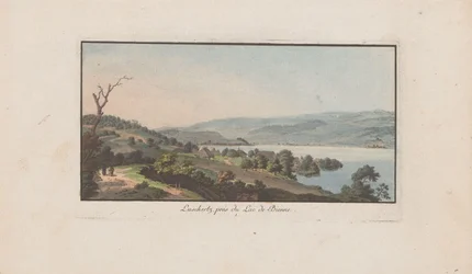 Vue de Lüscherz au bord du lac de Bienne