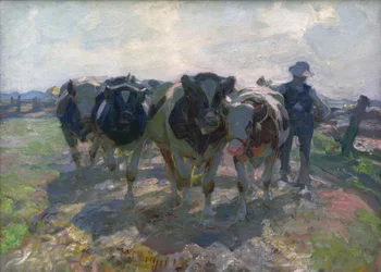 Paysans avec Vaches