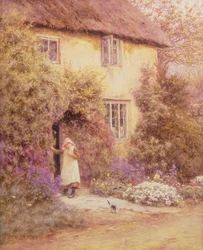 Une porte de cottage