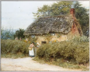 Un cottage au toit de chaume près de Peaslake, Surrey